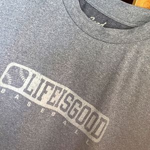 Life is Good Baseball Microfiber Tee